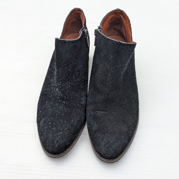 LUCKY BRAND Fenley black suede ankle booties - Picture 6 of 11